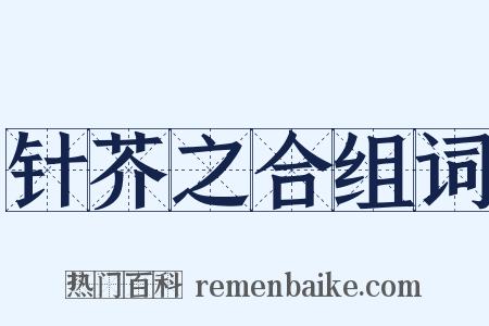 针芥之合组词是什么意思的图片